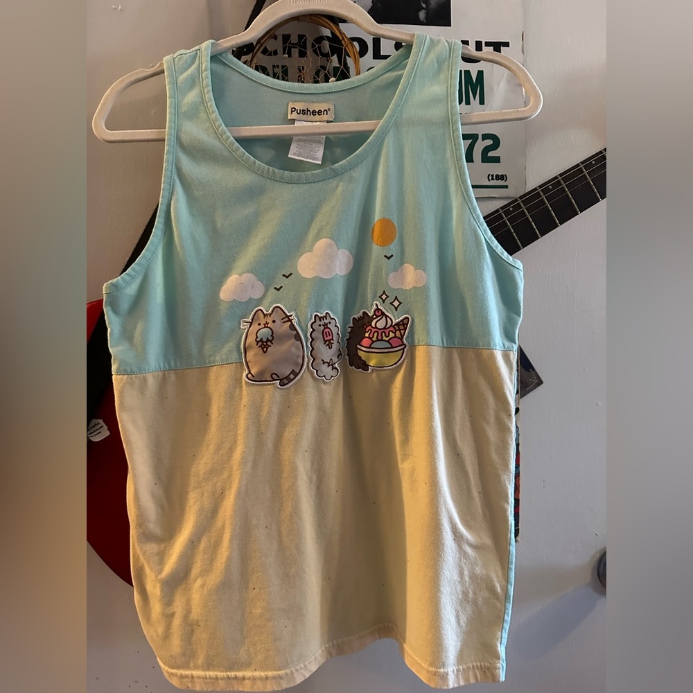 XS Pusheen tank top